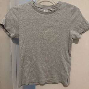 TNA Heather Gray Ribbed Tee